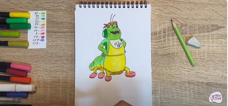 Рисуем Вупсень из "Лунтика"