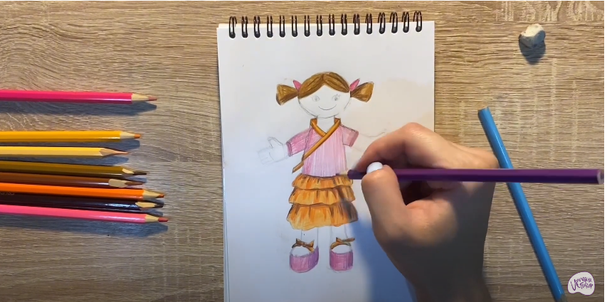 Рисуем Текстильная кукла
