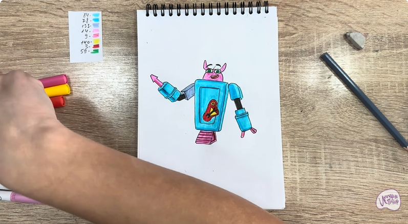 Рисуем Рем из "Живой гараж"