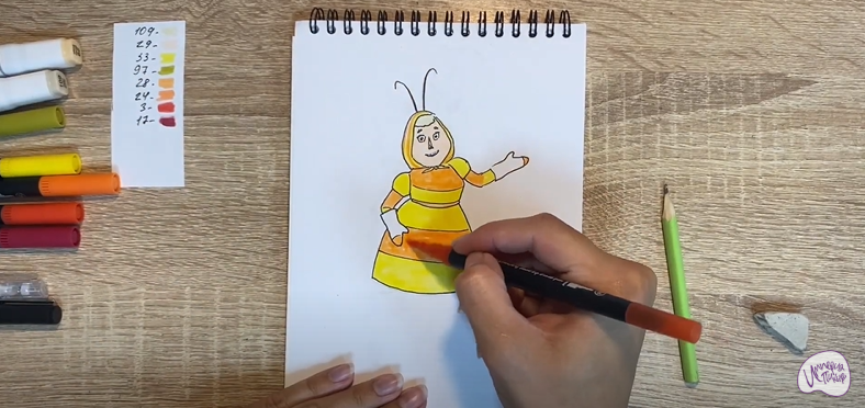 Рисуем Баба Капа из "Лунтика"