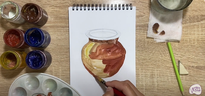 Рисуем Глиняный горшок