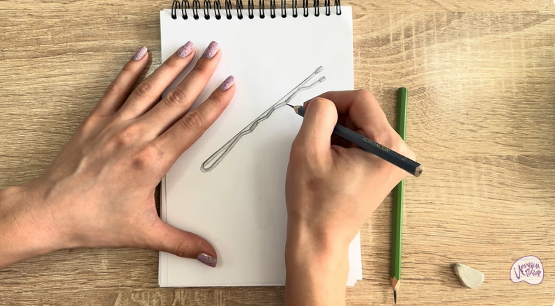 Рисуем Невидимка для волос