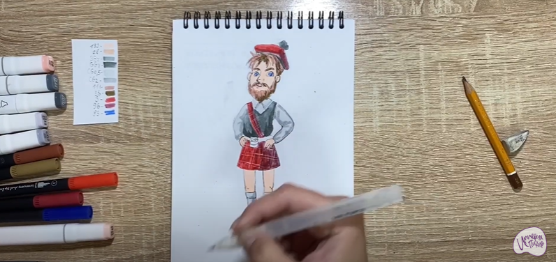 Рисуем Шотландец