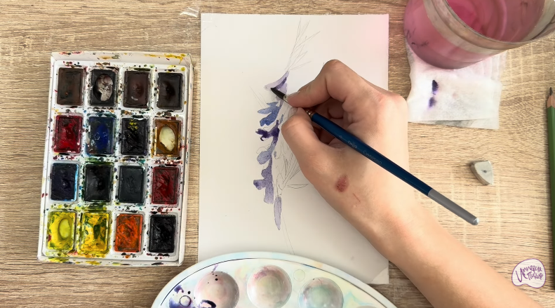 Рисуем Мышиный горошек