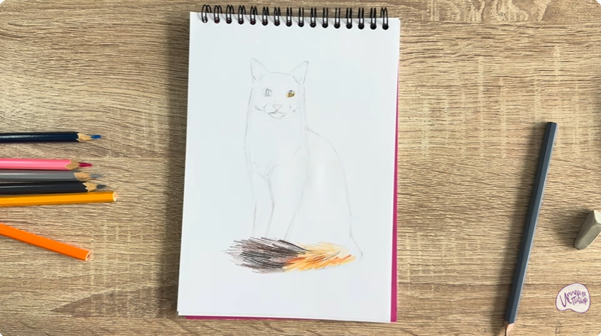 Рисуем Кот породы "Турецкий ван"