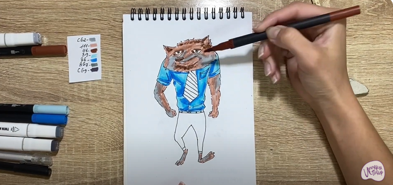 Рисуем Уэйн из "Монстры на каникулах"