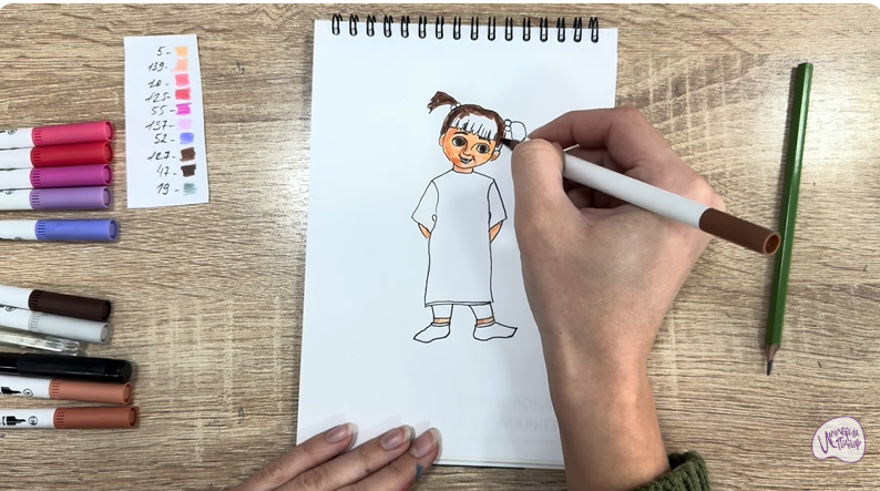 Рисуем Бу из «Корпорации монстров»