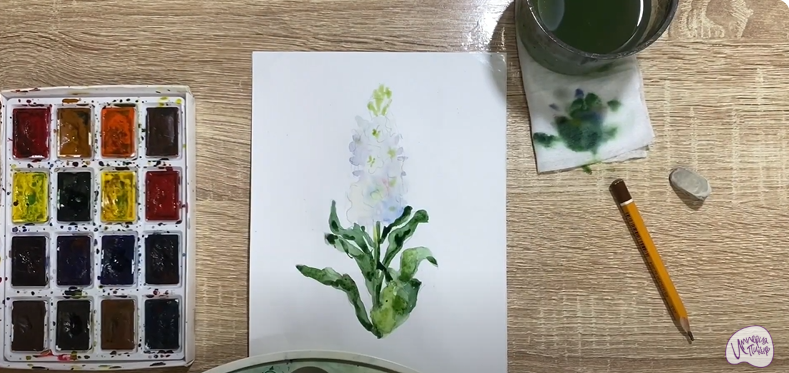 Рисуем Цветок "Маттиола"