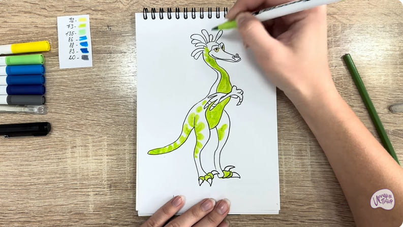 Рисуем Веган из «Доктор Динозавров»