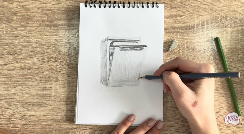 Рисуем Посудомоечная машина