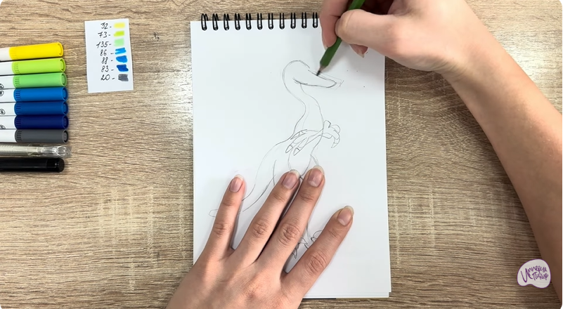 Рисуем Веган из «Доктор Динозавров»