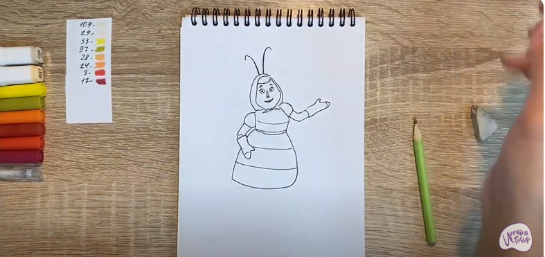 Рисуем Баба Капа из "Лунтика"