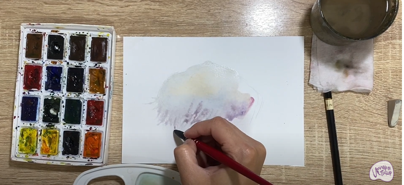 Рисуем Ежовик гребенчатый