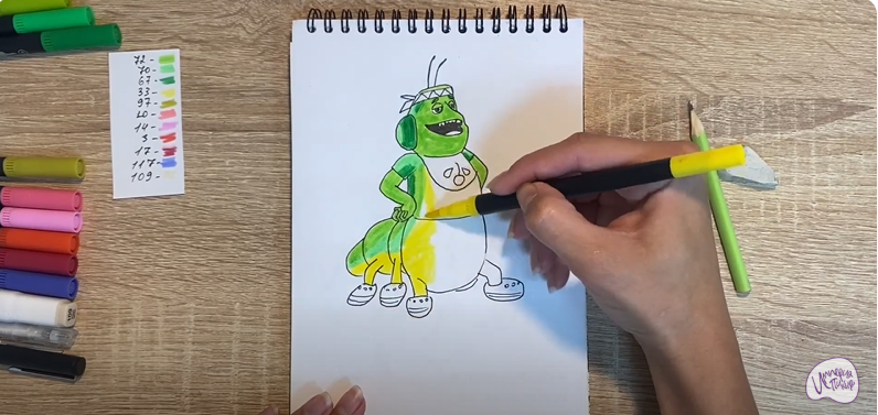 Рисуем Вупсень из "Лунтика"