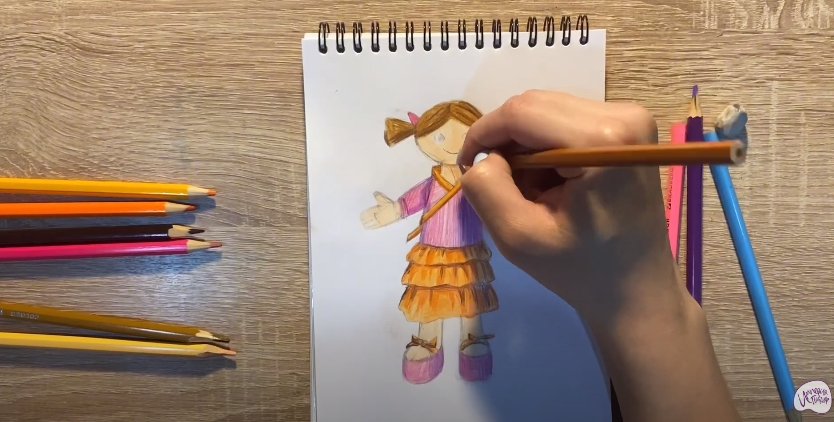 Рисуем Текстильная кукла