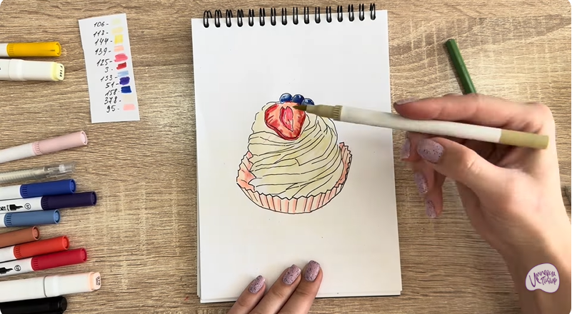 Рисуем Пирожное "Павлова"