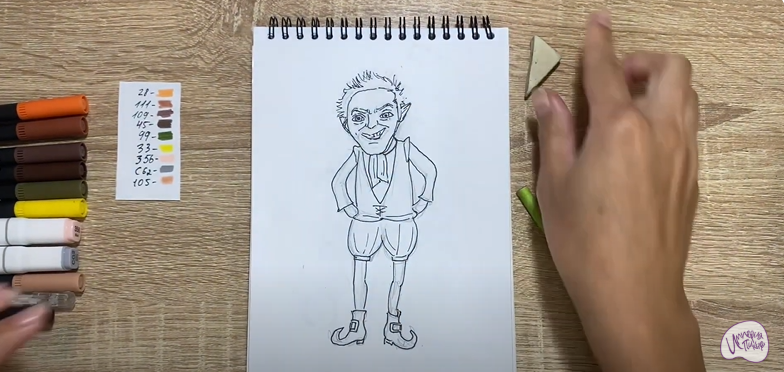 Рисуем Румпельштильцхен из "Шрека"