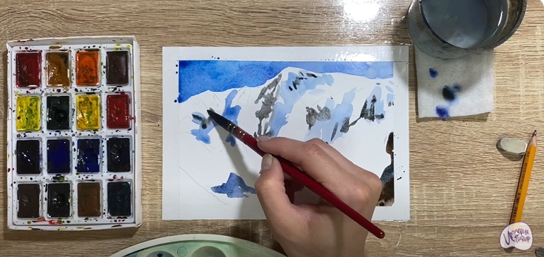 Рисуем Сход лавины