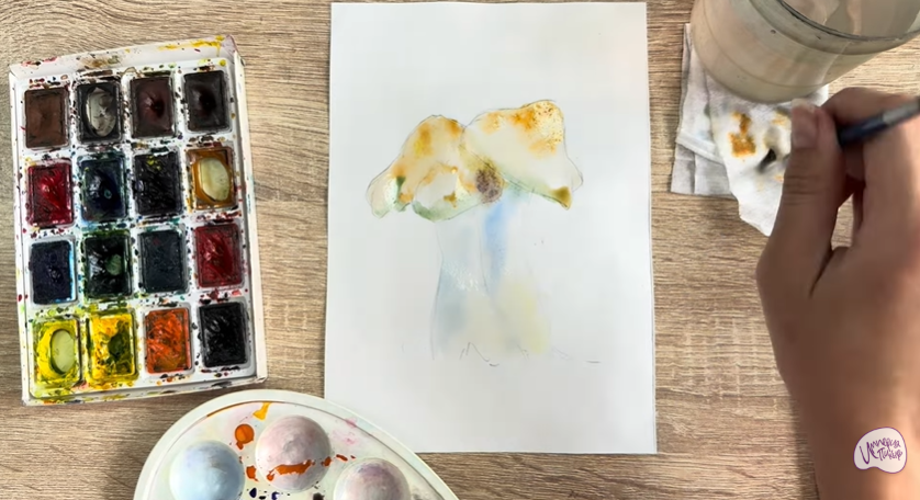 Рисуем Энтолома садовая