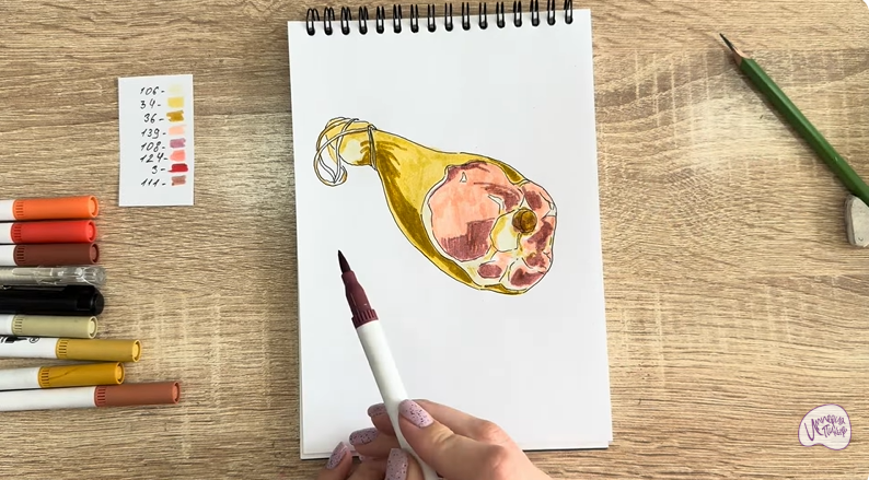 Рисуем Окорок