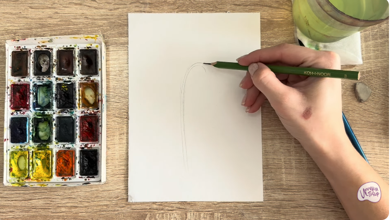 Рисуем Желтый рябчик