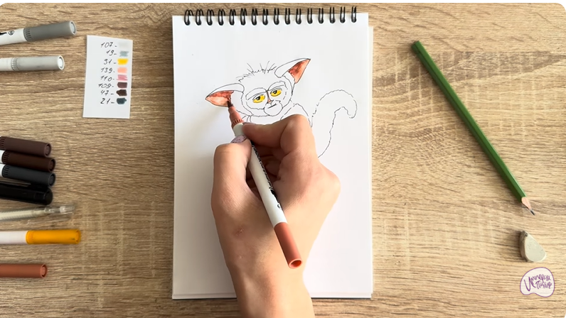 Рисуем Морис из "Мадагаскар"