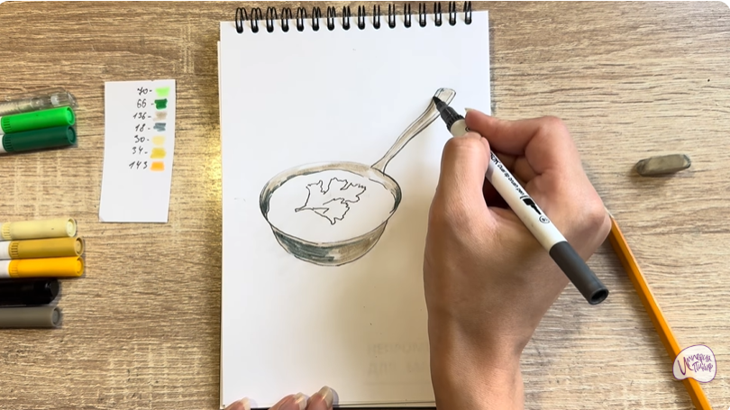 Рисуем Жульен куринный
