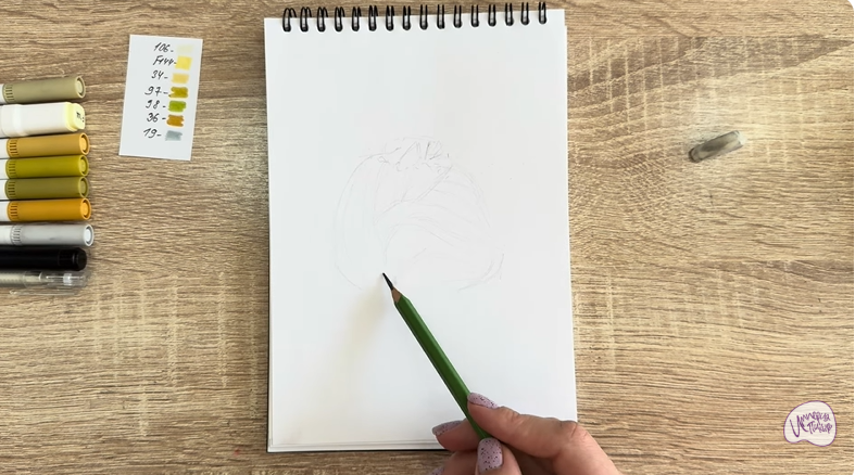 Рисуем Пишмание с фисташками