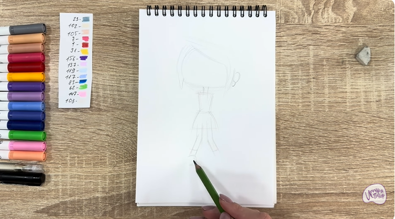 Рисуем Ксю из «Живой гараж»