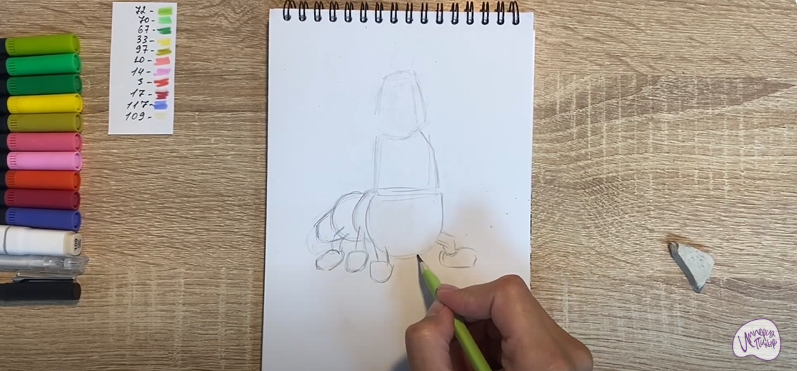 Рисуем Вупсень из "Лунтика"
