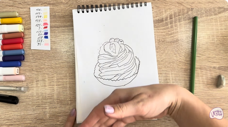 Рисуем Пирожное "Павлова"