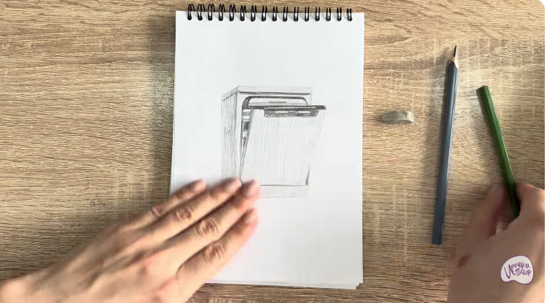 Рисуем Посудомоечная машина