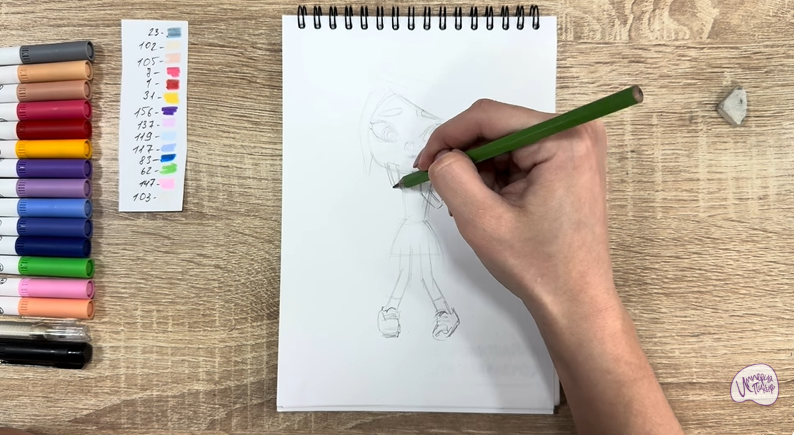 Рисуем Ксю из «Живой гараж»