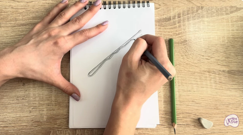 Рисуем Невидимка для волос