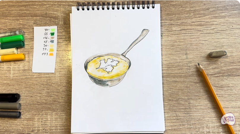 Рисуем Жульен куринный