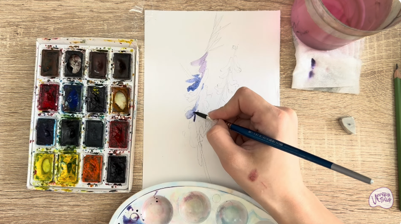 Рисуем Мышиный горошек