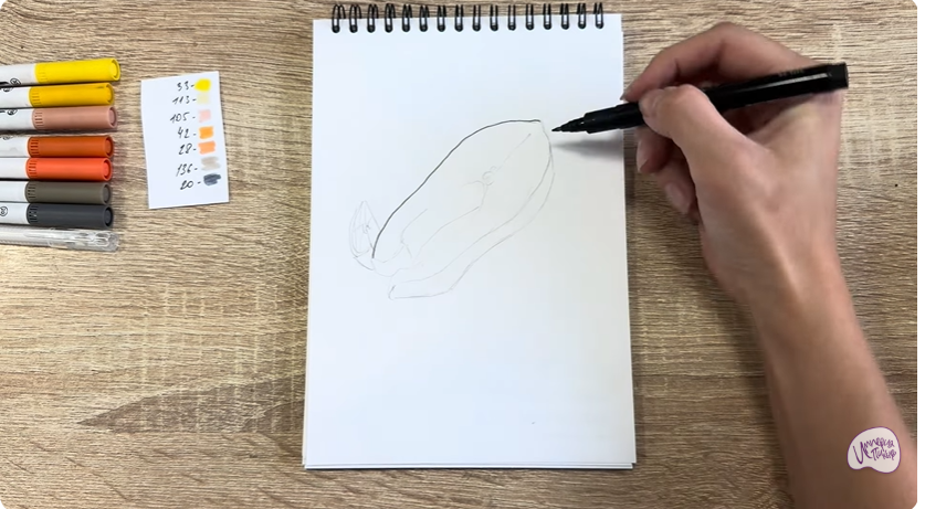 Рисуем Стейк из форели
