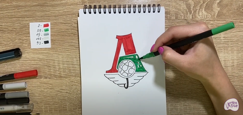 Рисуем Логотип ФК "Локомотив"
