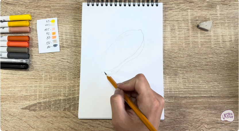Рисуем Стейк из форели