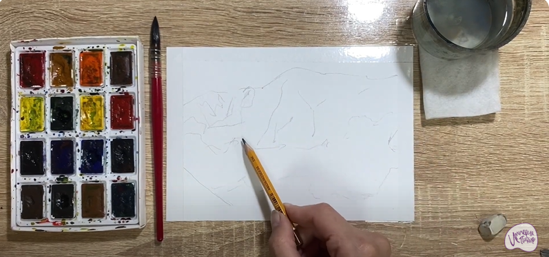 Рисуем Сход лавины