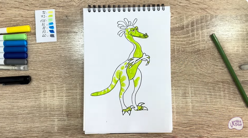 Рисуем Веган из «Доктор Динозавров»