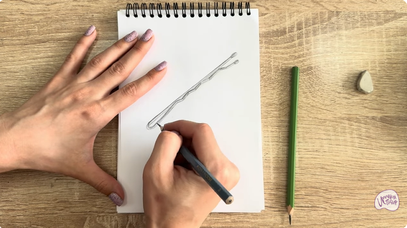 Рисуем Невидимка для волос