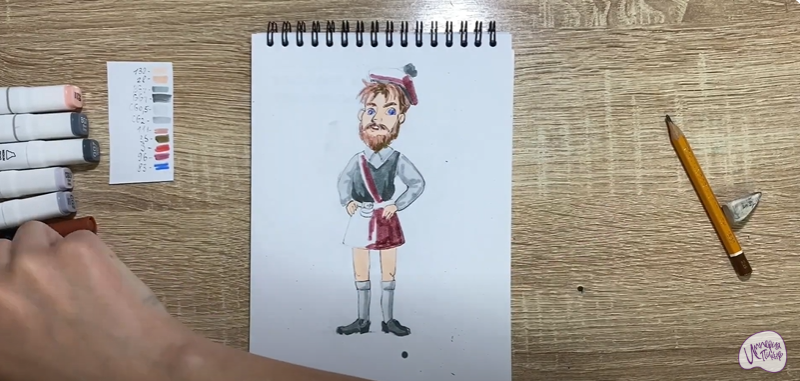 Рисуем Шотландец