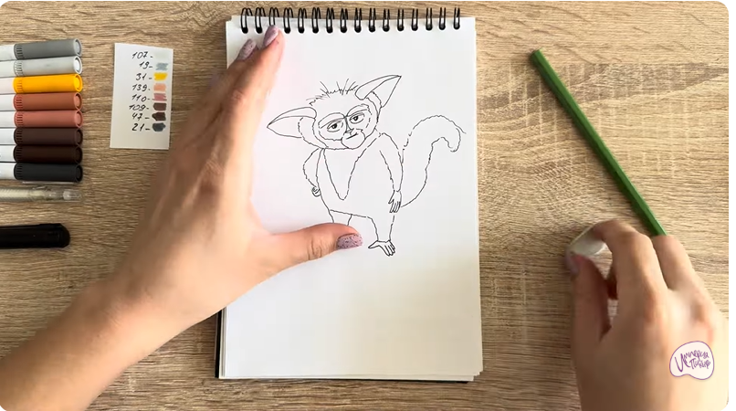 Рисуем Морис из "Мадагаскар"