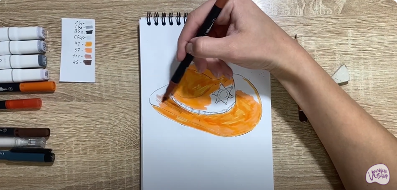 Рисуем Шляпа шерифа