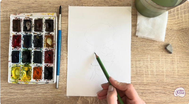 Рисуем Радиола розовая