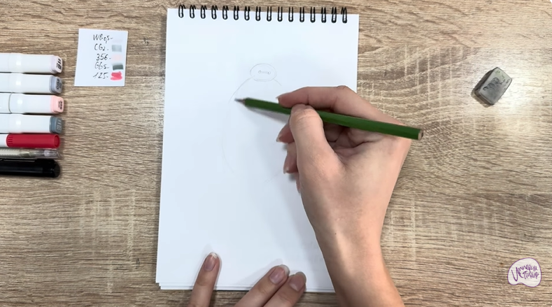 Рисуем Бэймакс из «Город героев»