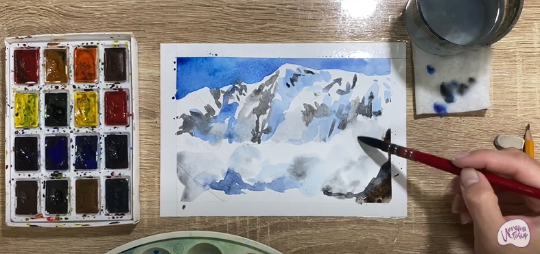 Рисуем Сход лавины