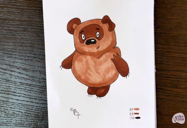 Рисуем Винни пух