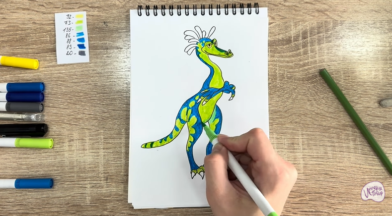 Рисуем Веган из «Доктор Динозавров»